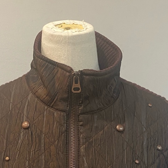 Spanner Fall jacket knit and nylon studded full zip Small - Picture 2 of 6